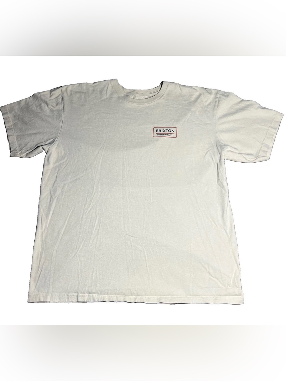 Brixton Custom Quality Beige Mens SS Shirt Sz XL Standard